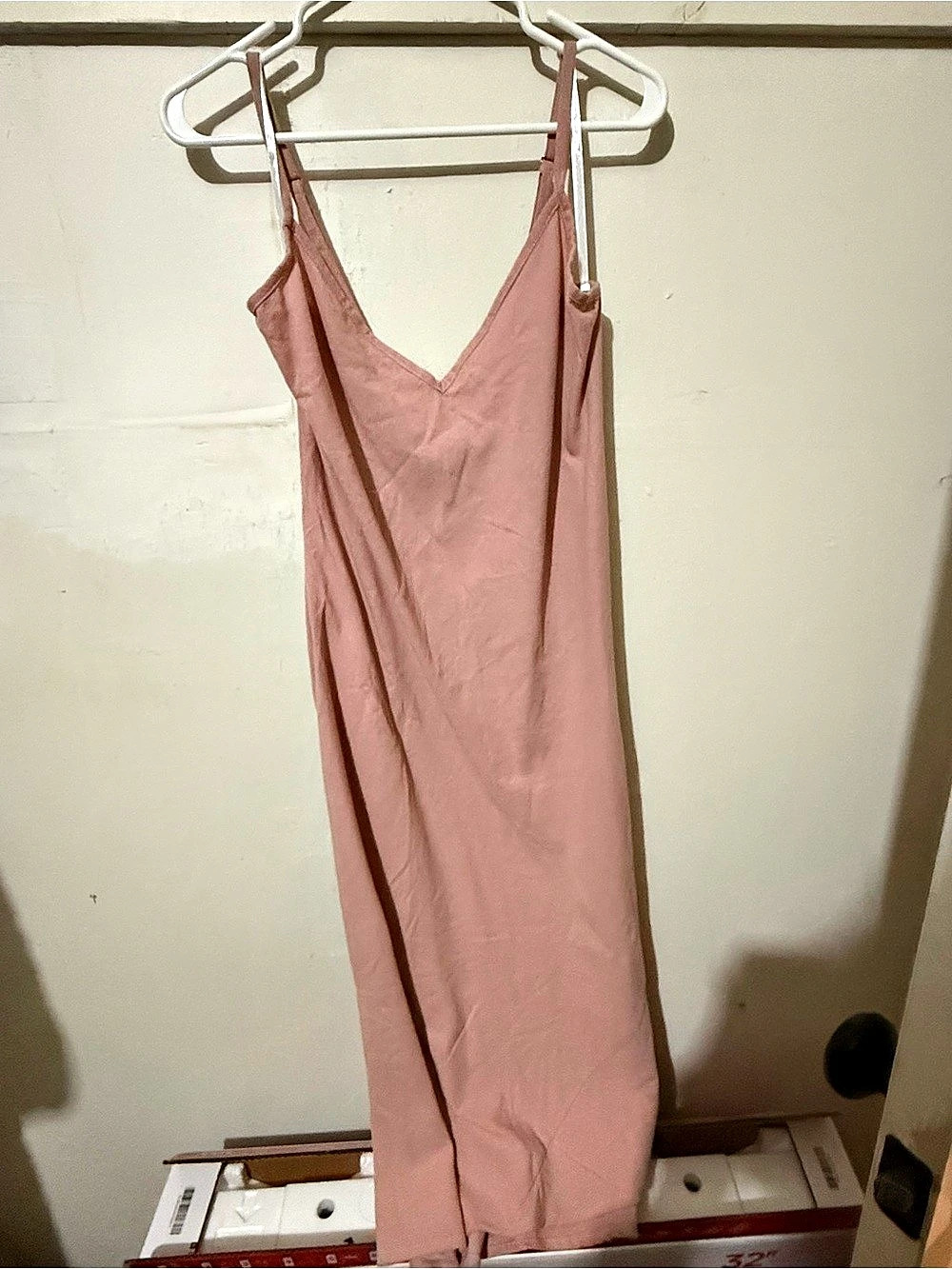 Ethically made Long Slip Dress Pink Maxi